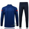 Atlético Madrid Trainings Sweatshirt Pak Quarter-zip 2021-22 Blauwe - Heren